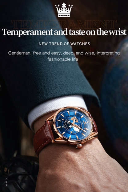 Astrion Olev GlobeMaster™ | Premium Stainless Steel Watch for UAE Professionals