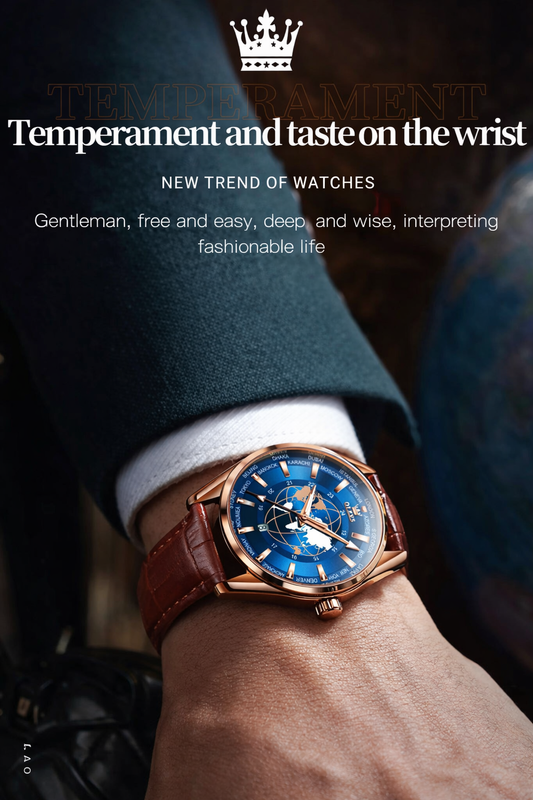 Astrion Olev GlobeMaster™ | Premium Stainless Steel Watch for UAE Professionals