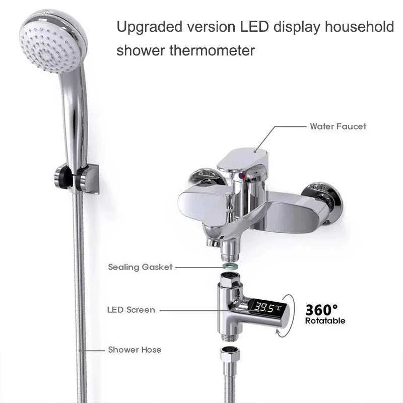 LED Water Shower Thermometer