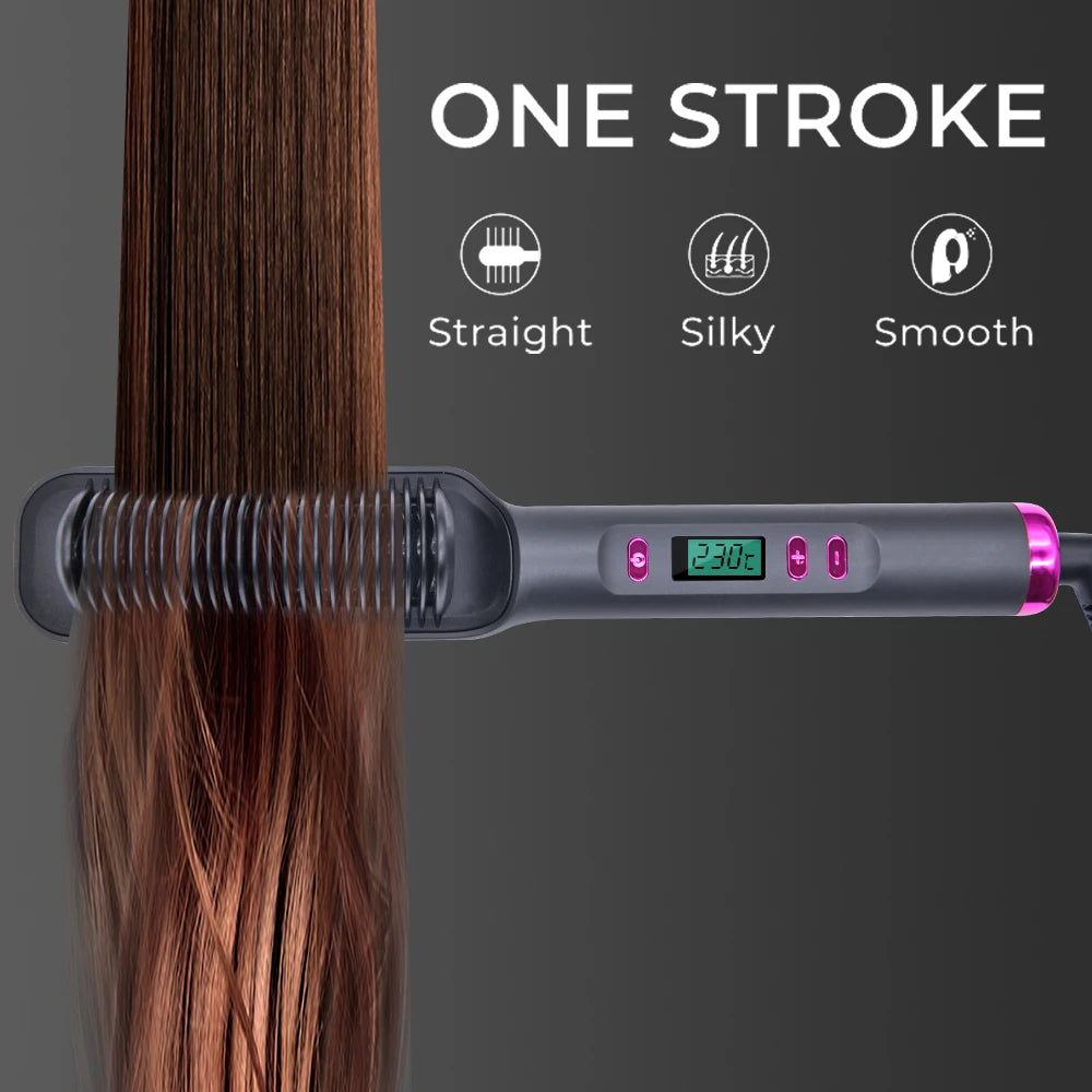 SilkComb Pro™ - Anti-Scalding Ionic Hair Straightening Comb