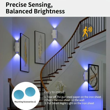 Rechargeable Motion Sensor RGB LED Wall Lamp
