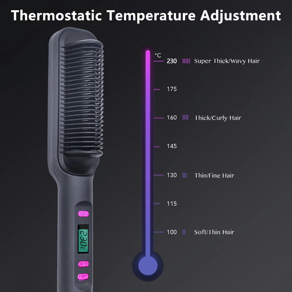 SilkComb Pro™ - Anti-Scalding Ionic Hair Straightening Comb