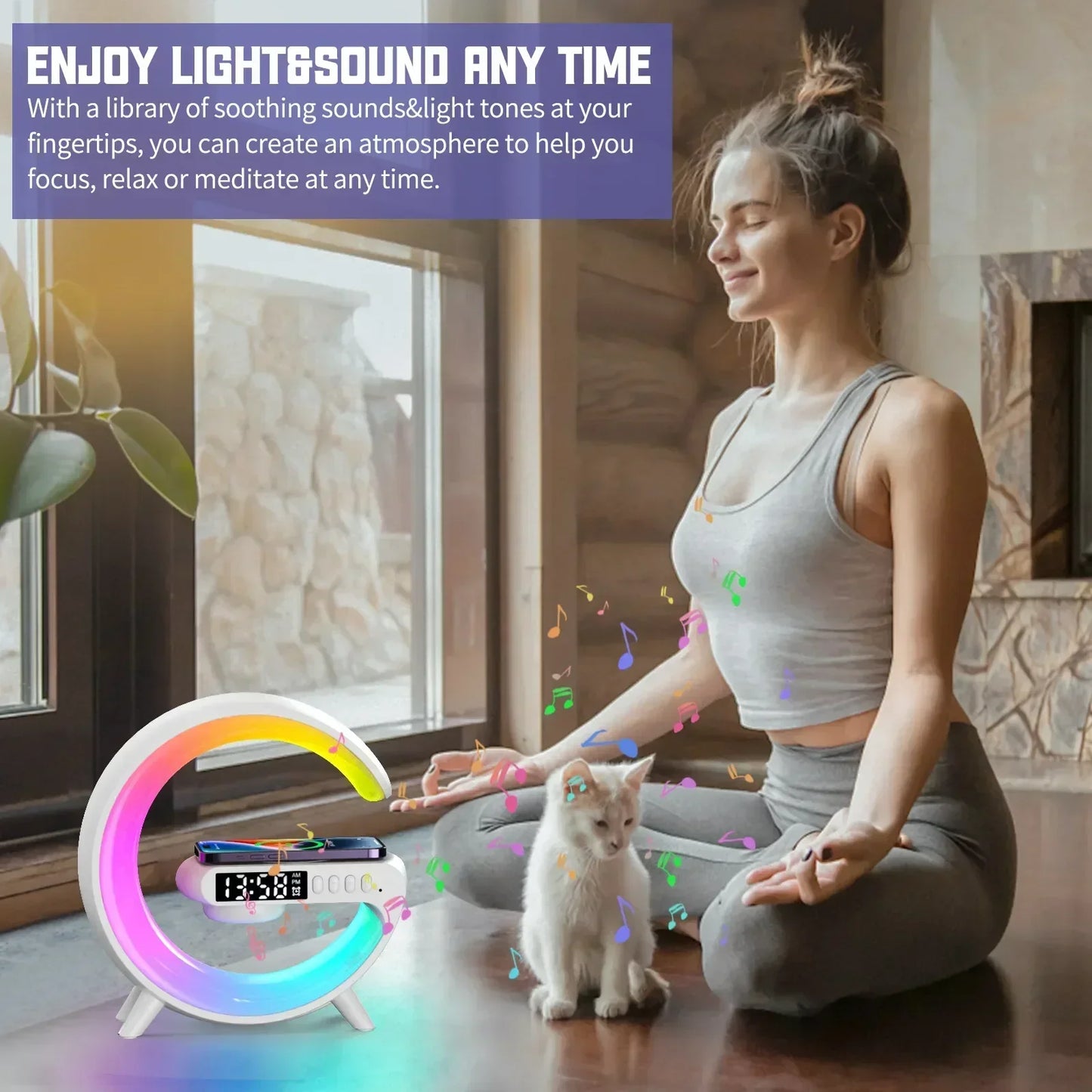 RGB Alarm Clock Charger & Speaker