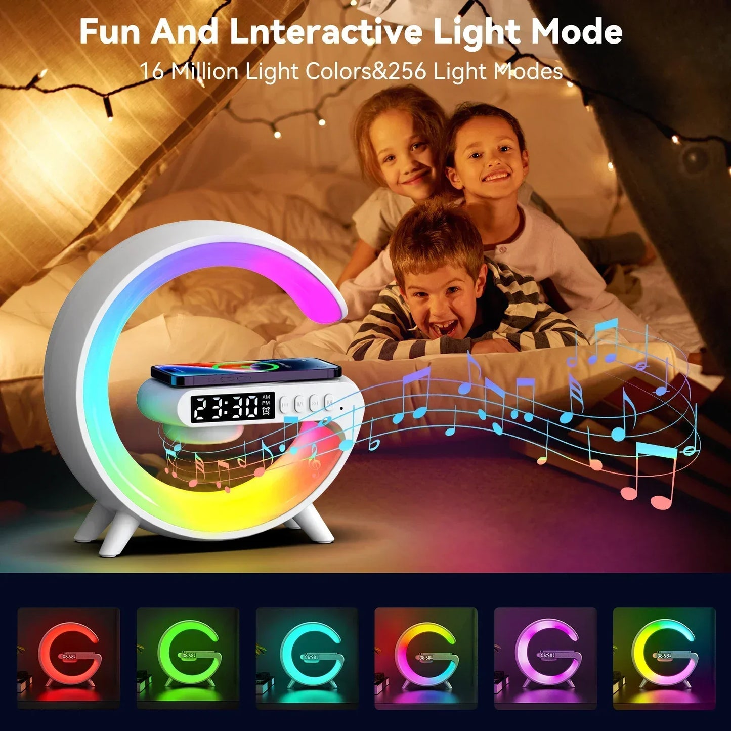RGB Alarm Clock Charger & Speaker
