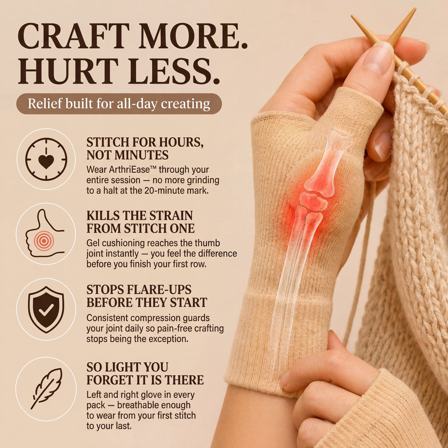 ArthriEase™ - The Knitter's Hand Stabiliser