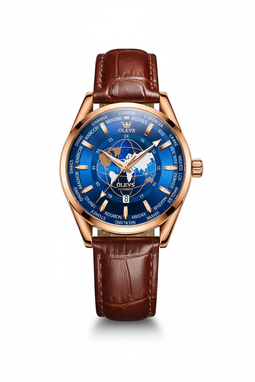 Astrion Olev GlobeMaster™ | Premium Stainless Steel Watch for UAE Professionals