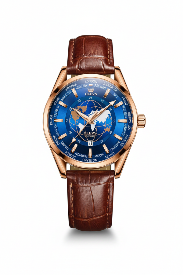 Astrion Olev GlobeMaster™ | Premium Stainless Steel Watch for UAE Professionals